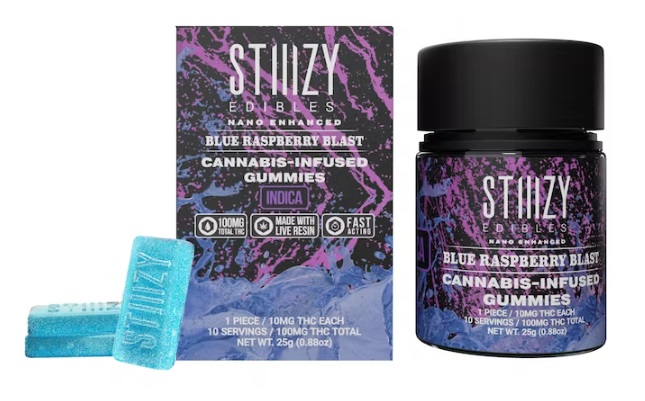 Featured image for “STIIIZY EDIBLES - 100MG GUMMIES  Blue Raspberry Blast  [ I ]”