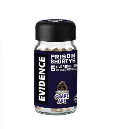 Featured image for “EVIDENCE Evidence™️ Prison Shortys - Grape Ape THC% 56.75”
