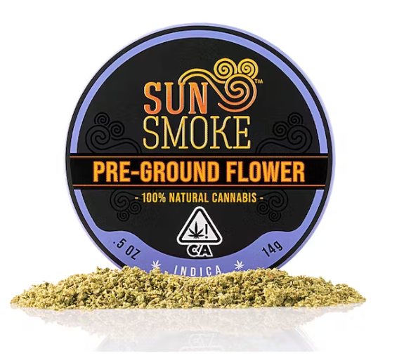 Featured image for “SUNSMOKE Pre-Ground Flower 1/2oz Tin (Indica) 22.1”