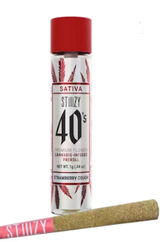Featured image for “STIIIZY STRAWBERRY COUGH - [ S ] 40s PREROLL 1G THC% 40.93”