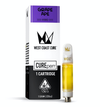 Featured image for “COAST CURE Grape Ape CUREpen Cartridge - 1g [ H ] THC% 87.0”