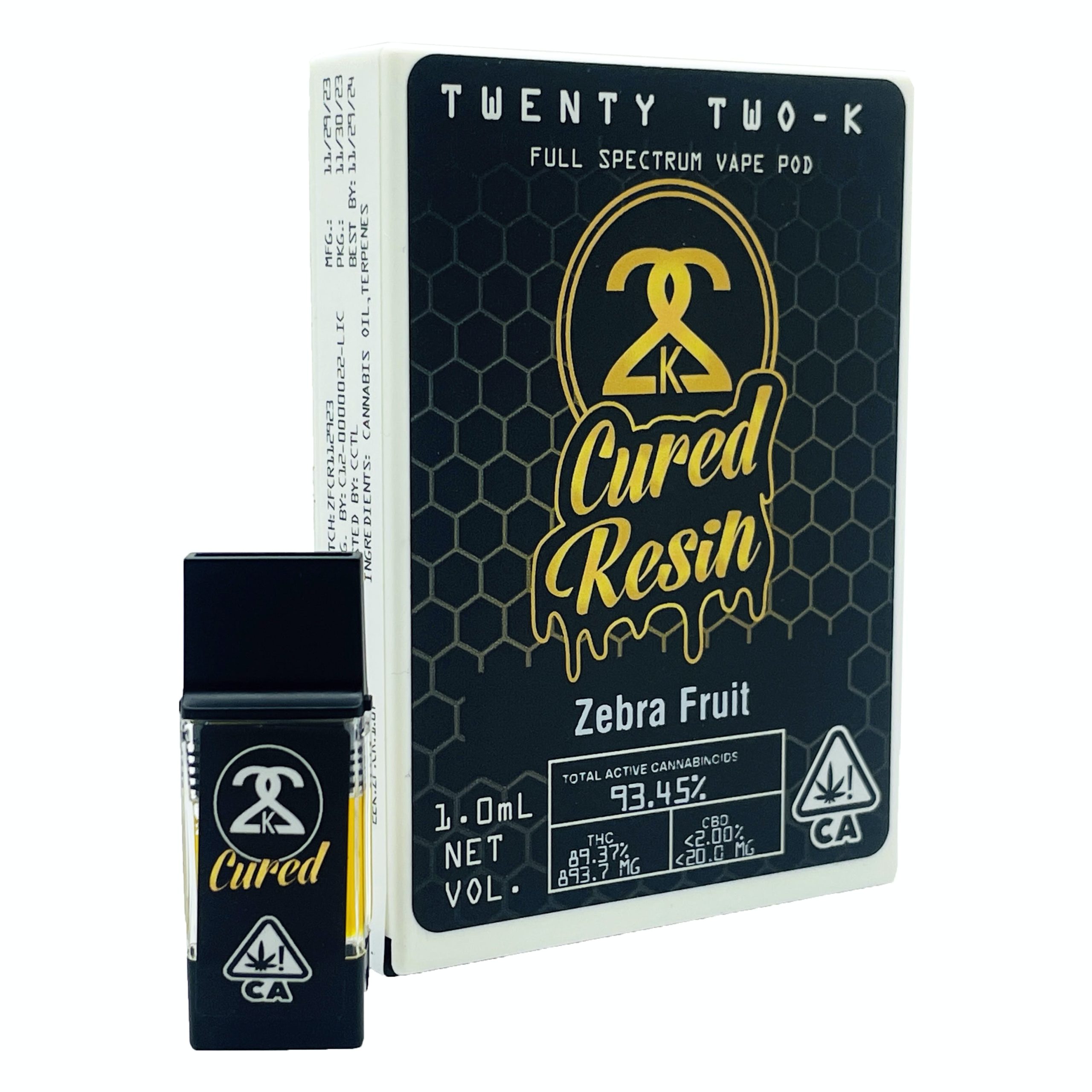 Featured image for “TWENTY TWO K / 22K 22K - Cured Resin - Zebra Fruit - 1.0ml POD”