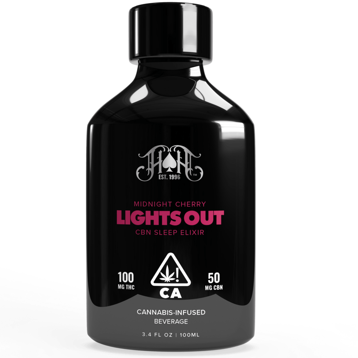 Featured image for “HEAVY HITTERS Midnight Cherry | Indica - Lights Out CBN Sleep Elixir THC 100 mg”