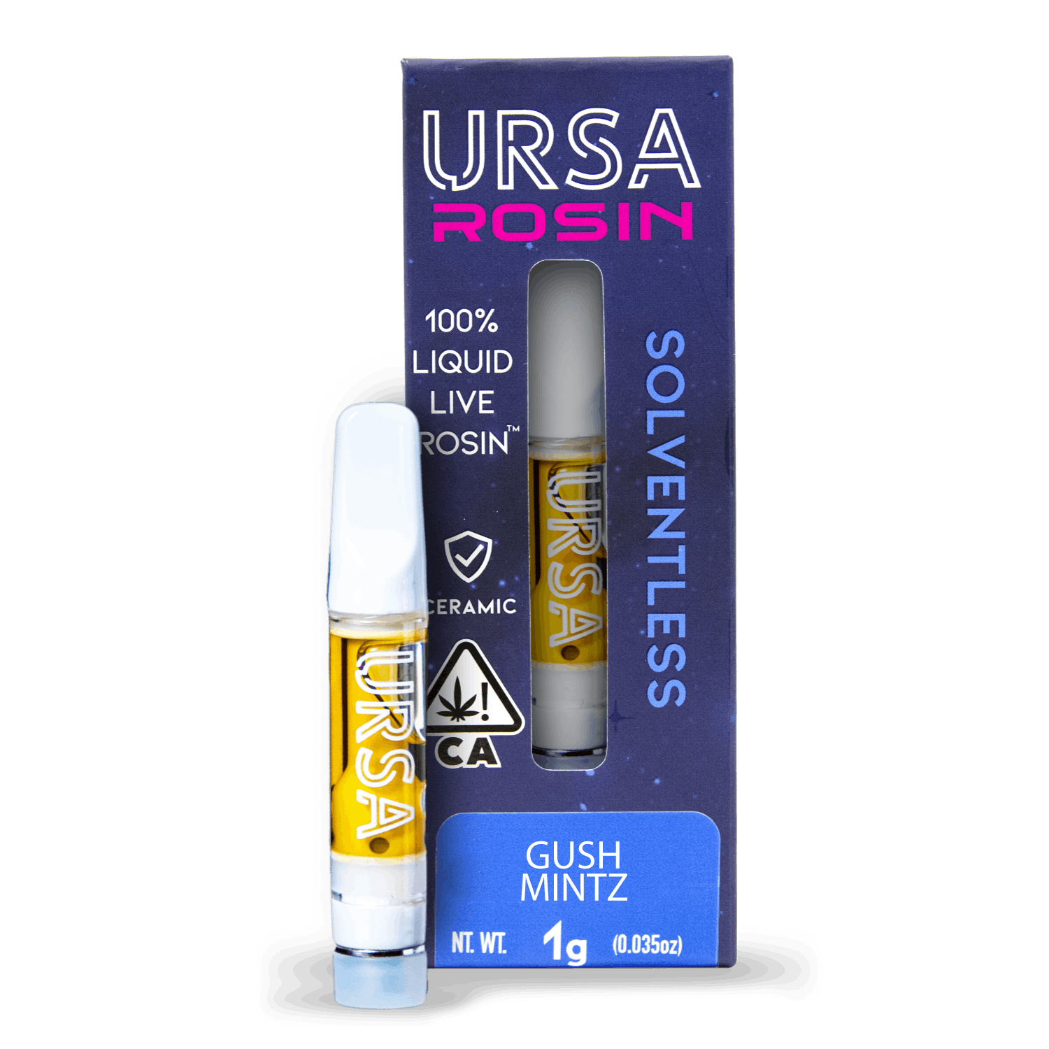 Featured image for “URSA EXTRACTS Gush Mintz 1G Live Rosin Cartridge [ I ] THC%80.3”