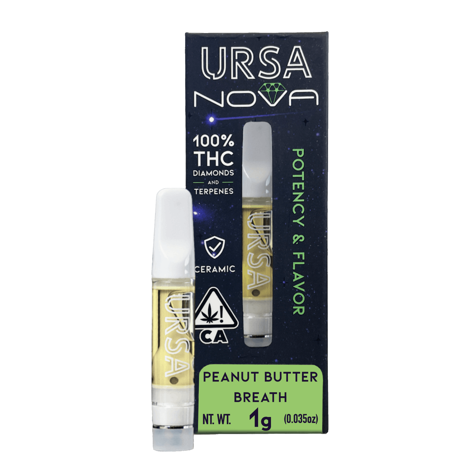 Featured image for “URSA EXTRACTS Peanut Butter Breath 1G Nova Cartridge [ H ] THC% 94.4”